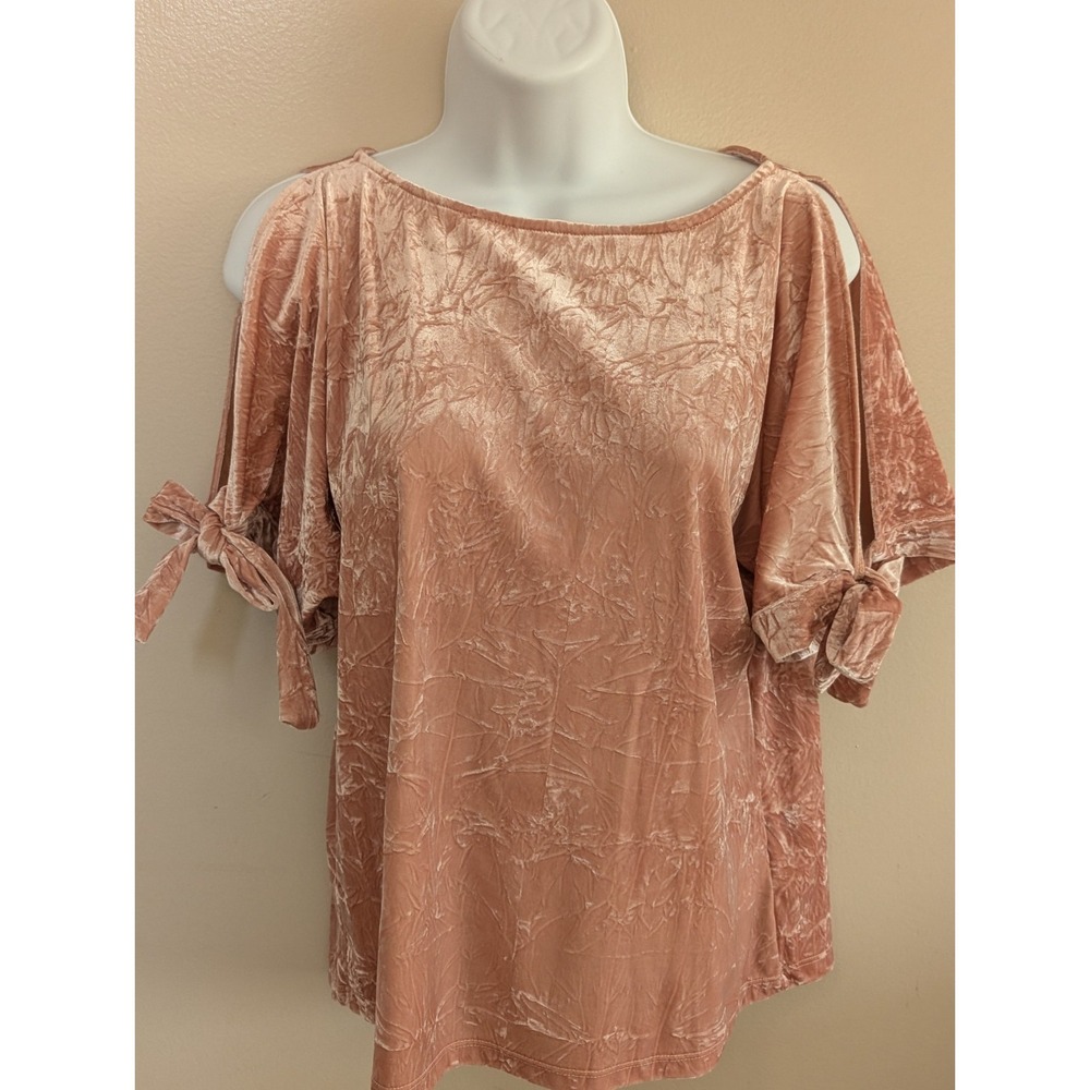 Anthropologie Maeve Crushed Velvet Short Slv Ties Size XS Fairy Soft Girl Glamor - Picture 10 of 15